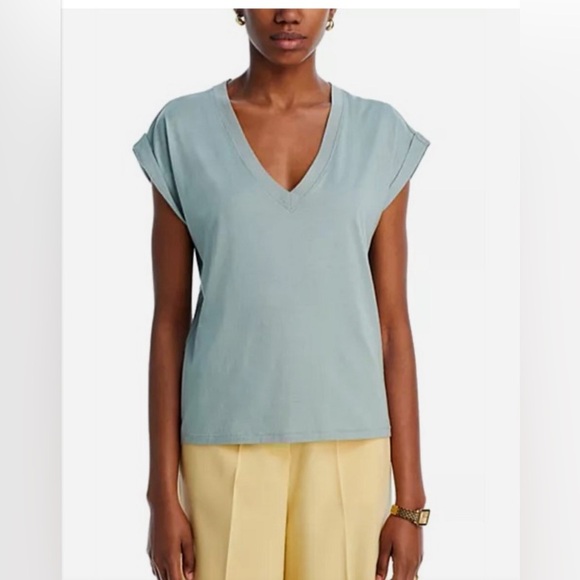 FRAME DENIM EASY V-NECK TEE S - Picture 1 of 8